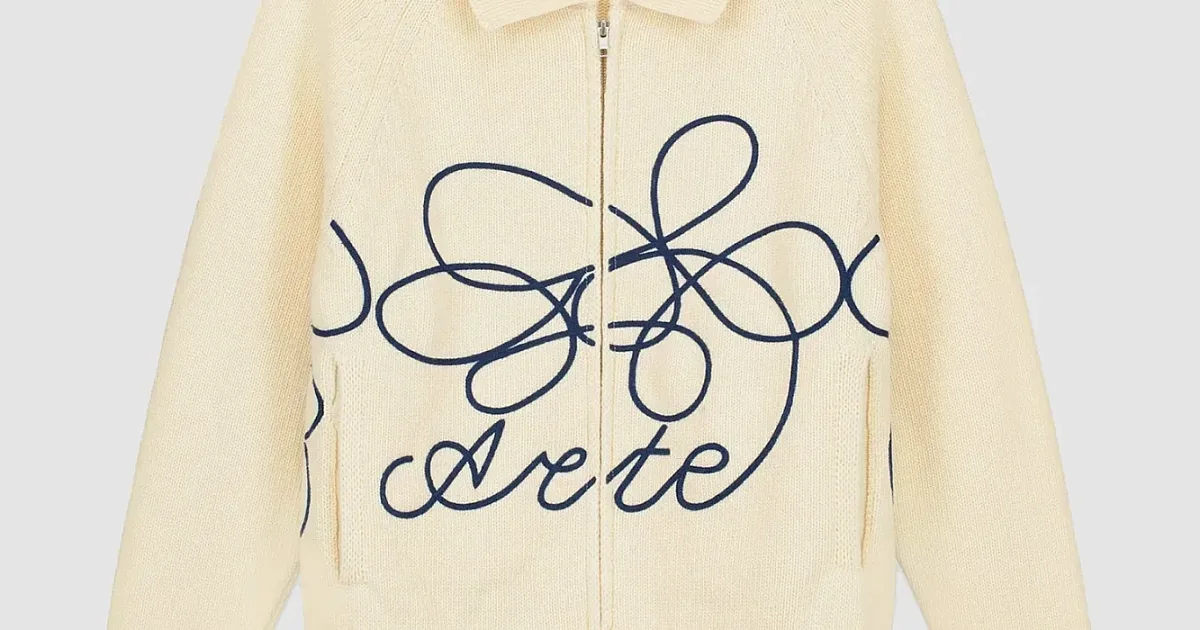 トップス arte antwerp FLOWER LOGO KNIT GREEN Arte Antwerp Flower Logo Knit: Green – The Union Project